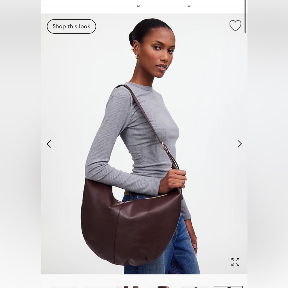 NWT Madewell essential curve shoulder bag